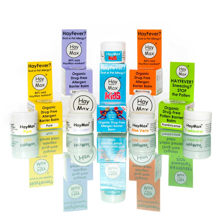 HayMax all 5 Variaties - Including Pure, Lavender, Aloe Vera, Kids and Frankincense - HayMax Australia - Try all 5